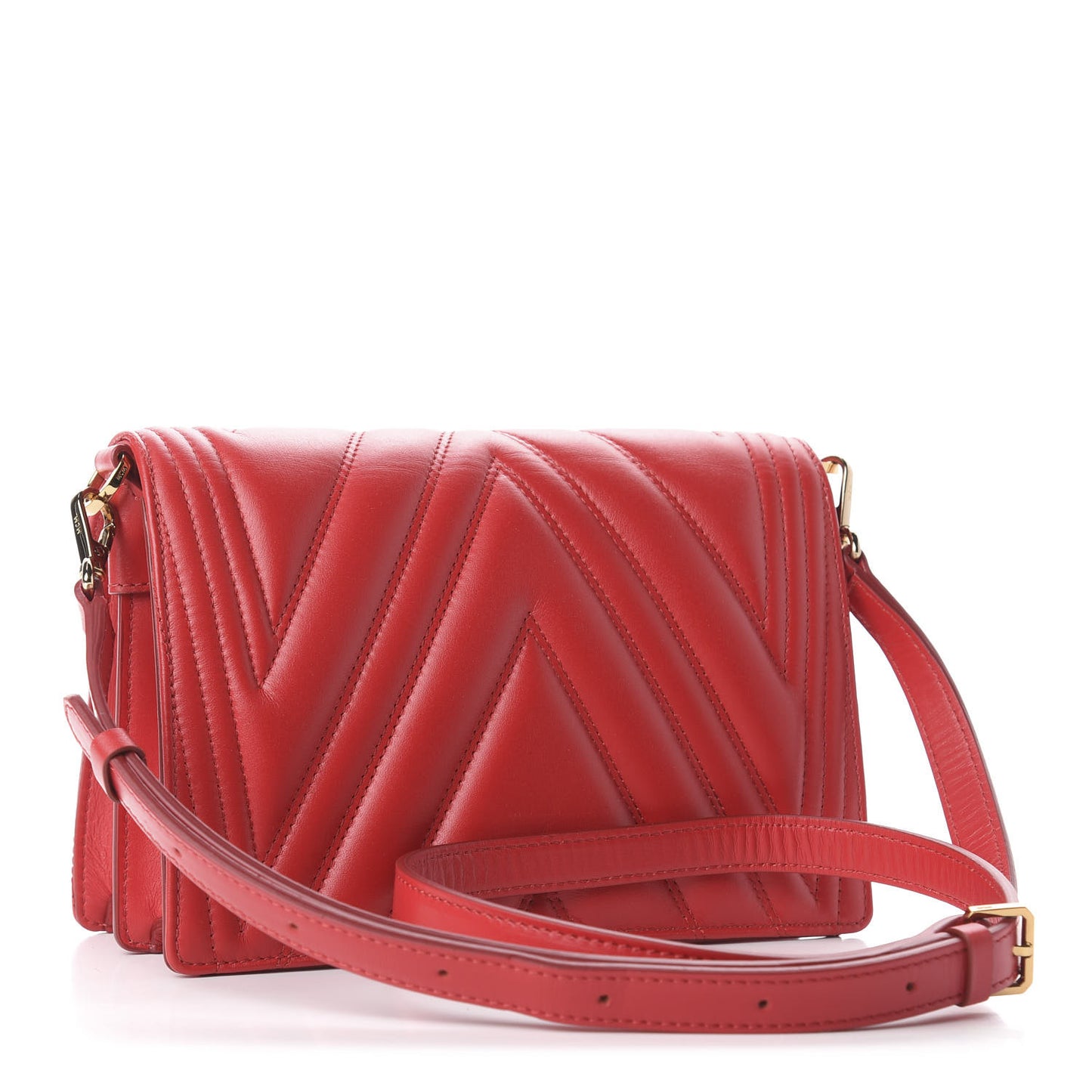 Lambskin Quilted Small Patricia Crossbody Bag Ruby Red