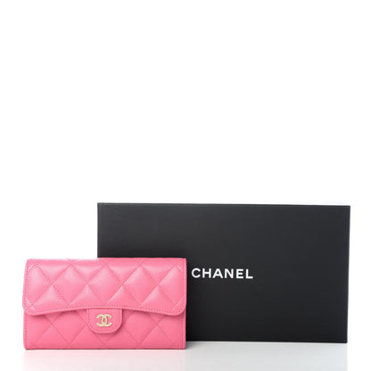 Chanel Caviar Quilted Medium Flap Wallet Pink 9 of 9