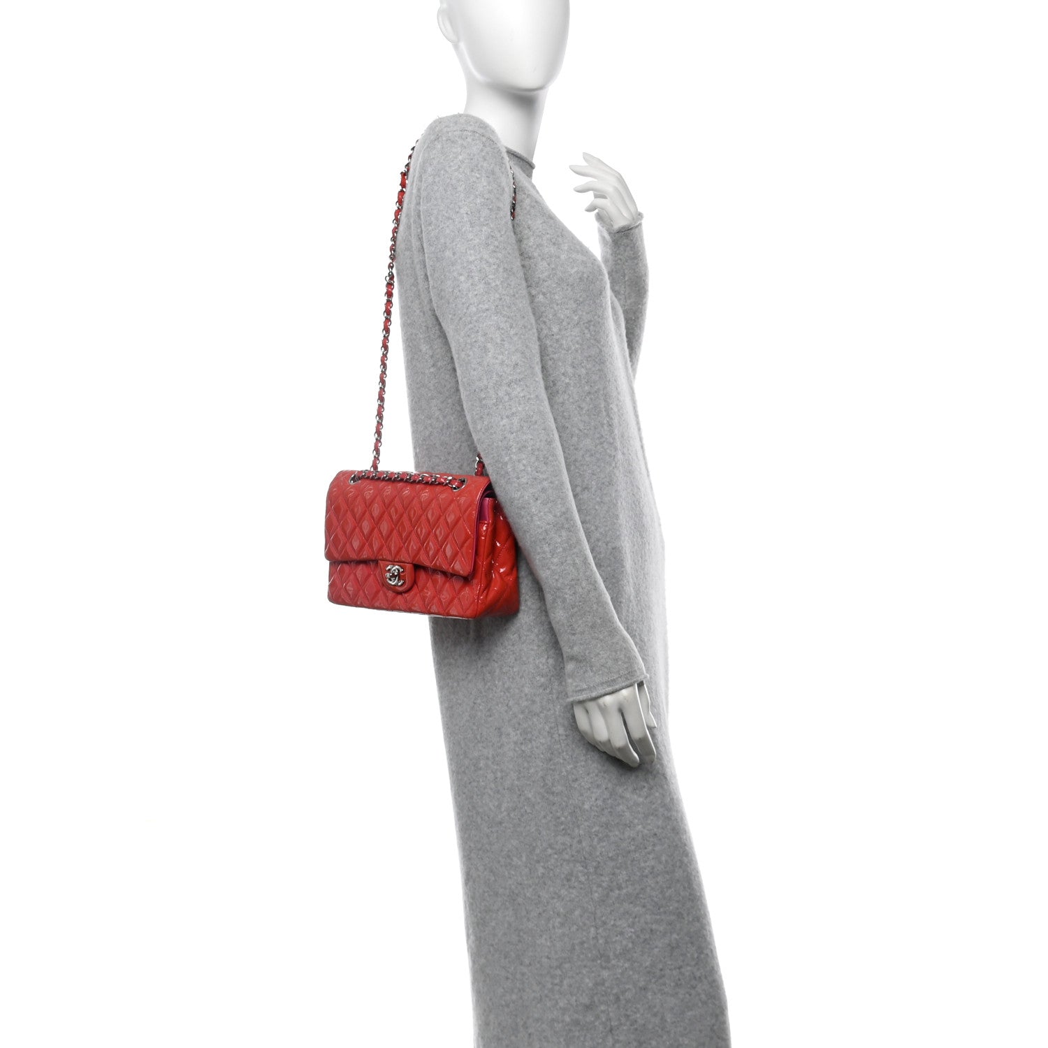 Chanel Patent Quilted Medium Double Flap Pink 2 of 14