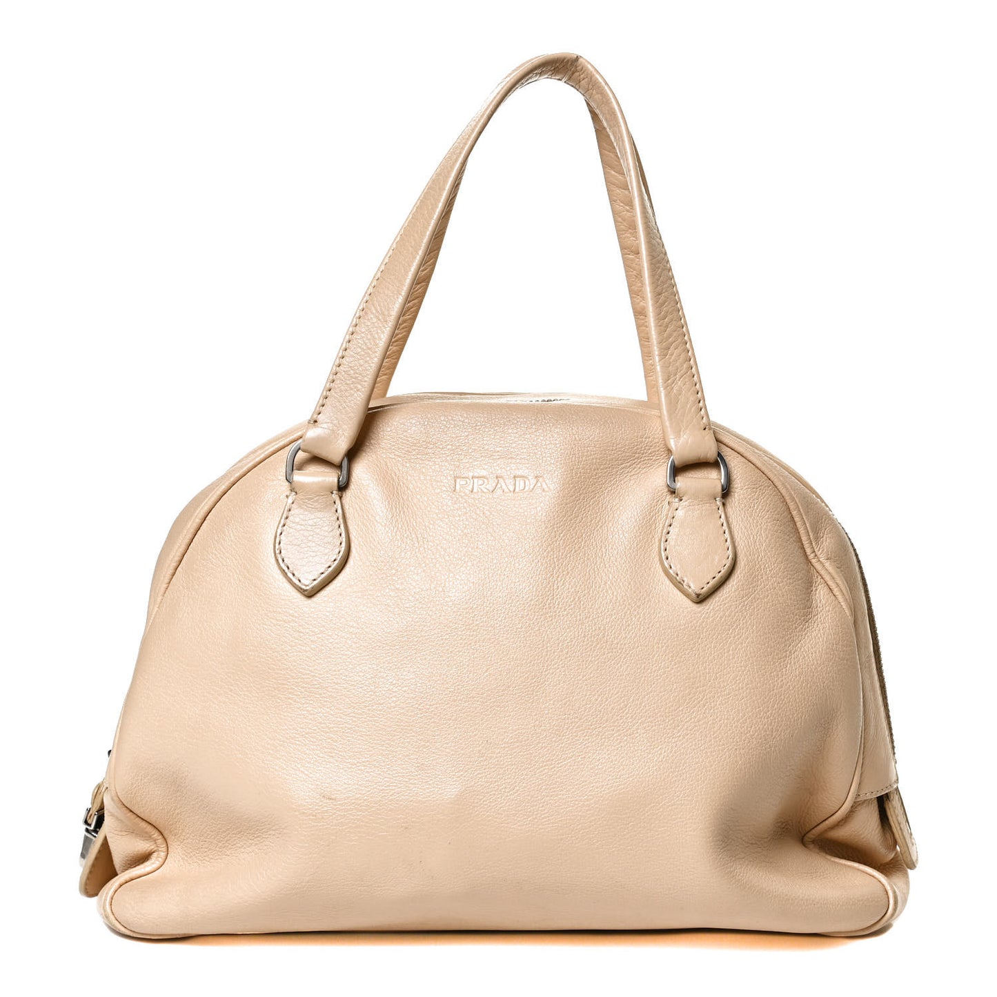 Vitello Daino Bowler Bag Quarzo