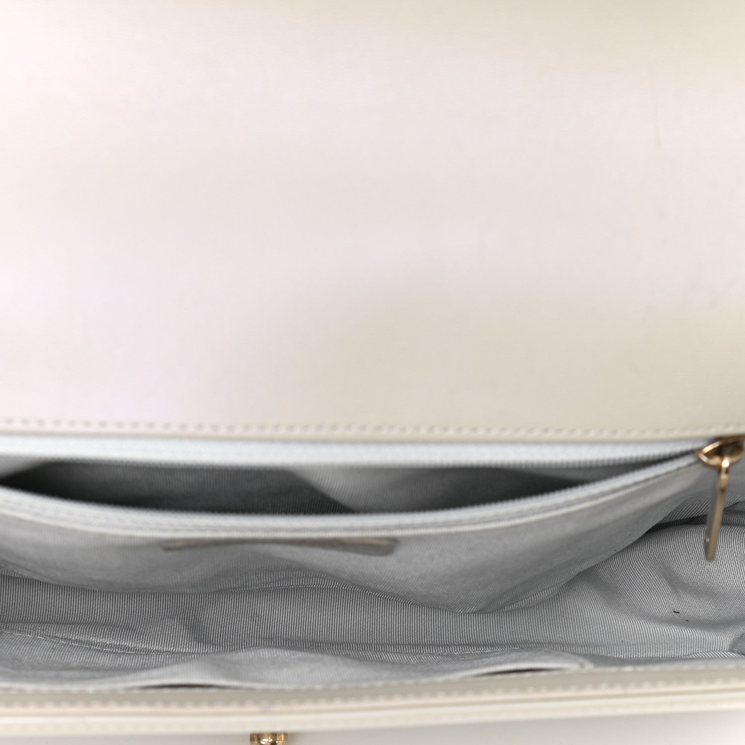 Chanel Iridescent Glazed Calfskin Quilted New Medium Boy Flap Light Grey 4 of 9