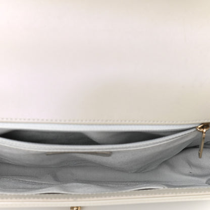 Chanel Iridescent Glazed Calfskin Quilted New Medium Boy Flap Light Grey 4 of 9