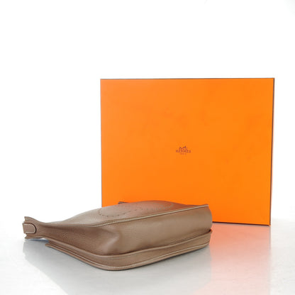 Hermes Taurillon Clemence Evelyne III GM Etoupe 4 of 7