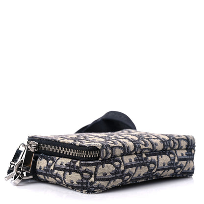 Christian Dior Oblique Pouch Navy Blue 4 of 17
