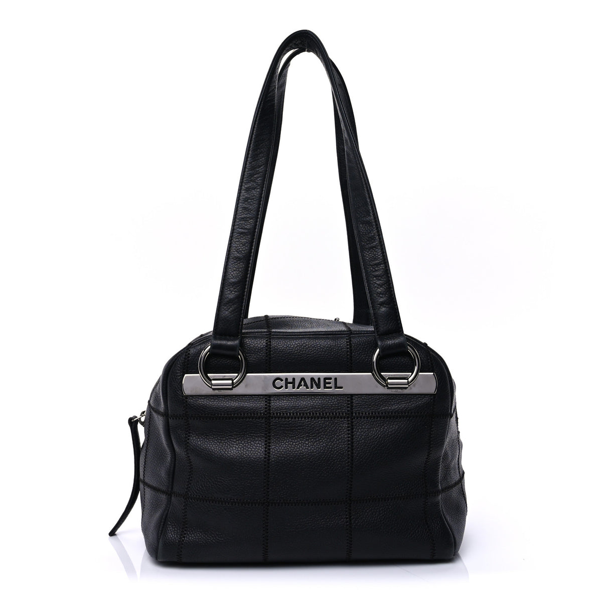 Chanel Caviar Square Stitched Bowler Black 1 of 8
