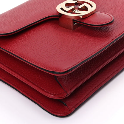Gucci Dollar Calfskin Small Interlocking G Shoulder Bag Red 7 of 7