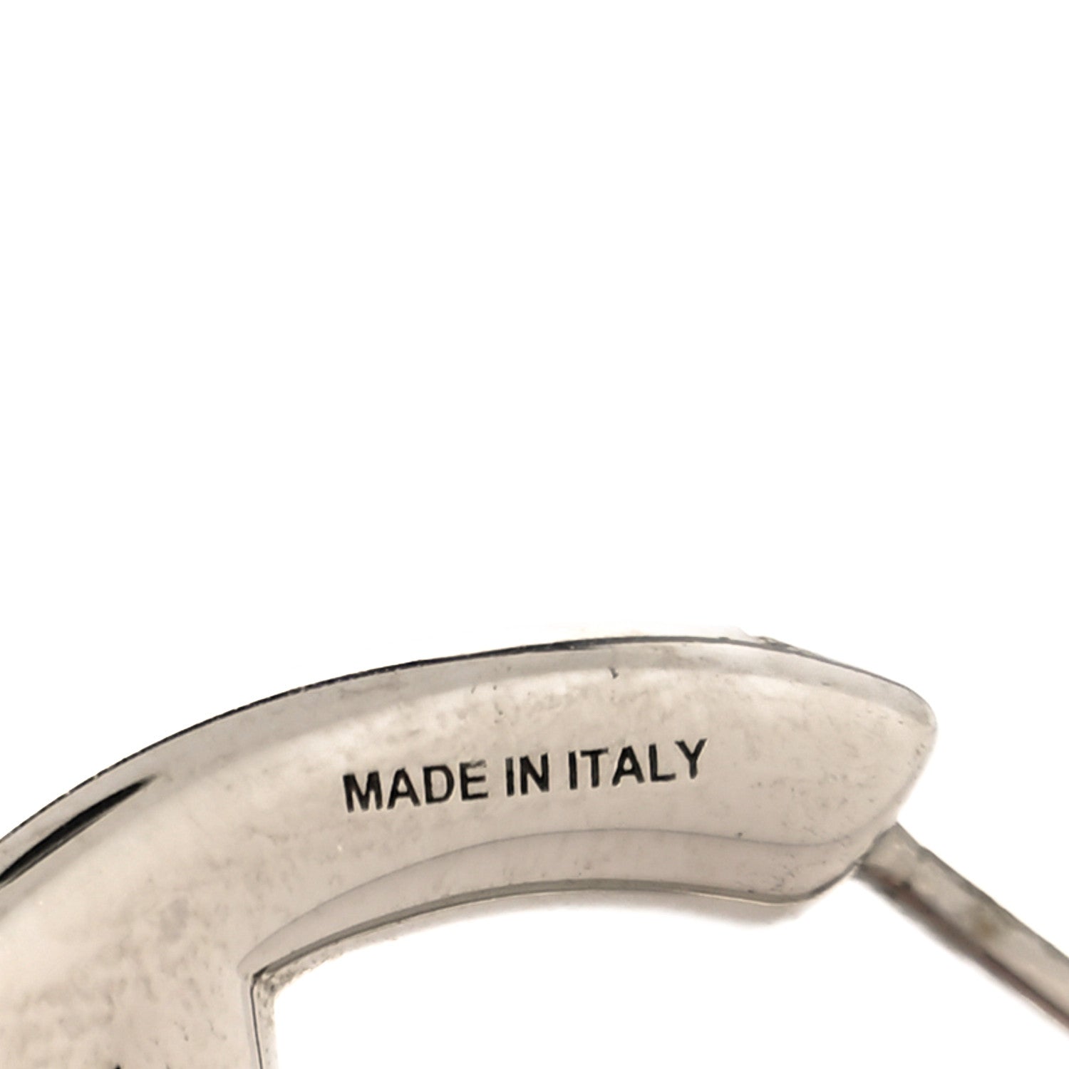 Fendi Metal FF Hoop Earrings Silver 5 of 6