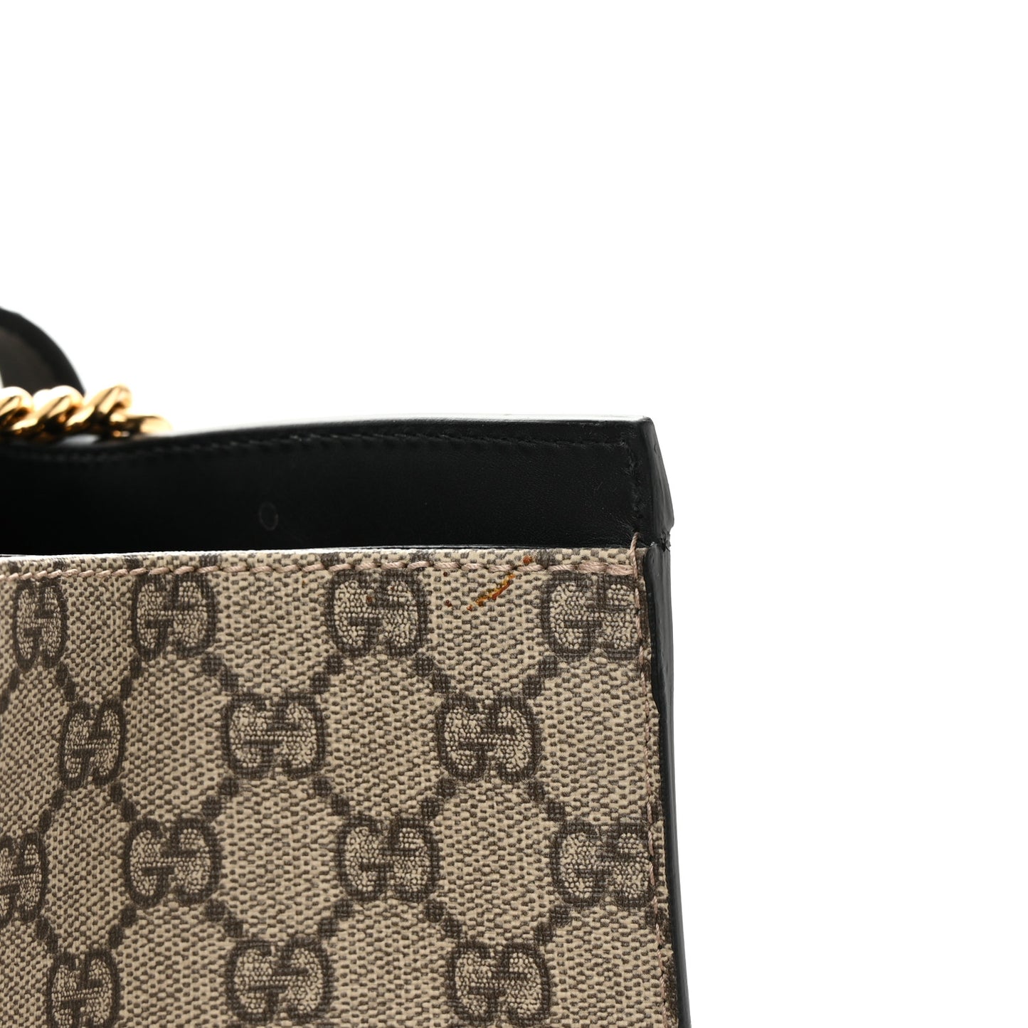 GG Supreme Monogram Medium Padlock Tote Black