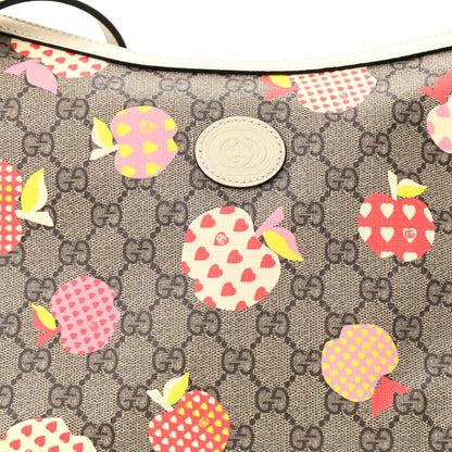 Gucci GG Supreme Monogram Les Pommes Small Ophidia Half Moon Hobo Beige Multicolor Mystic White 8 of 10