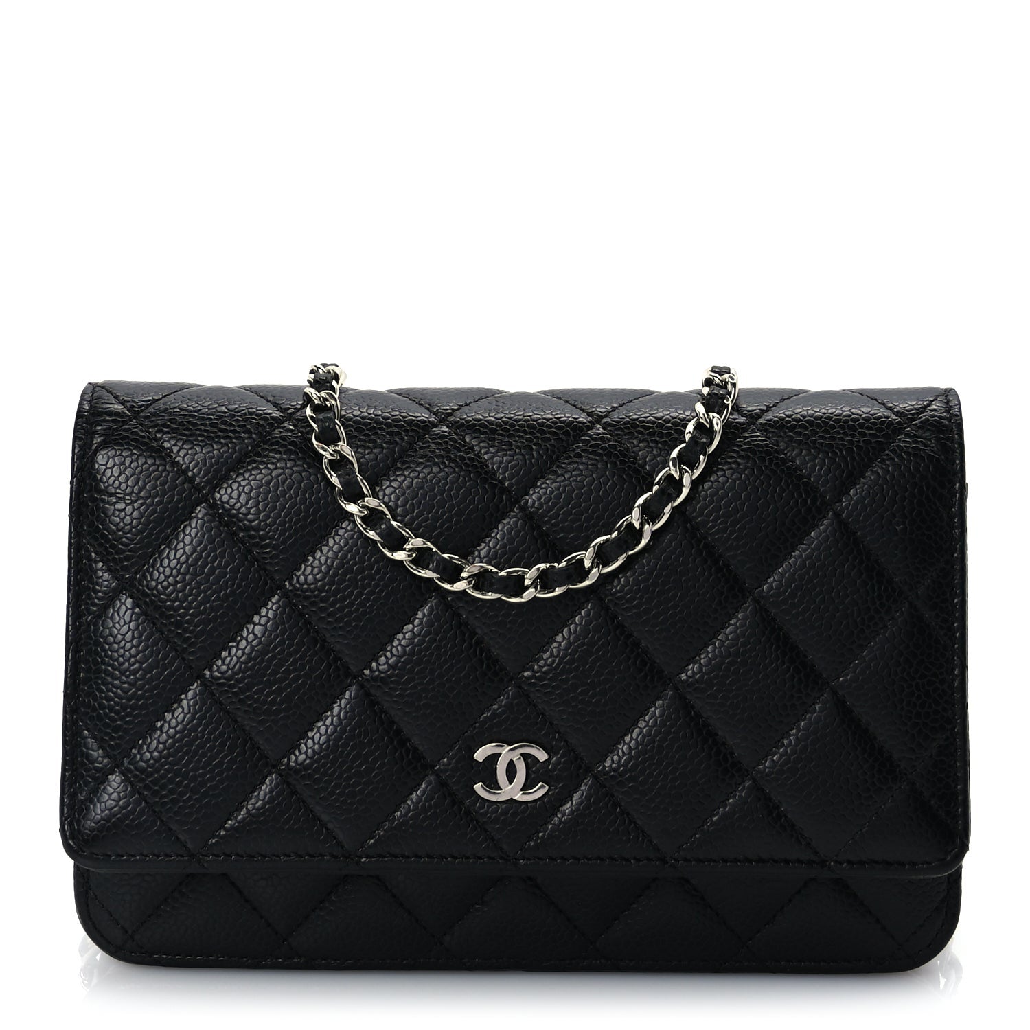 Chanel Caviar Quilted Wallet On Chain WOC  Black 1 of 8