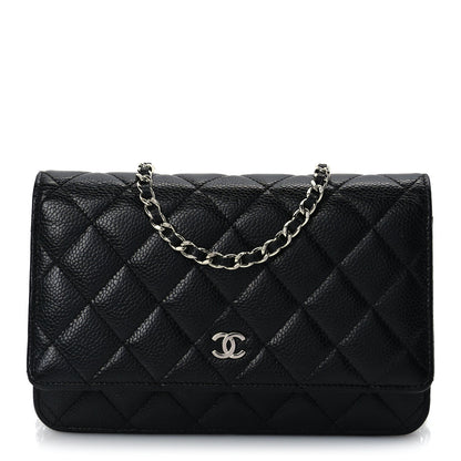 Chanel Caviar Quilted Wallet On Chain WOC  Black 1 of 8