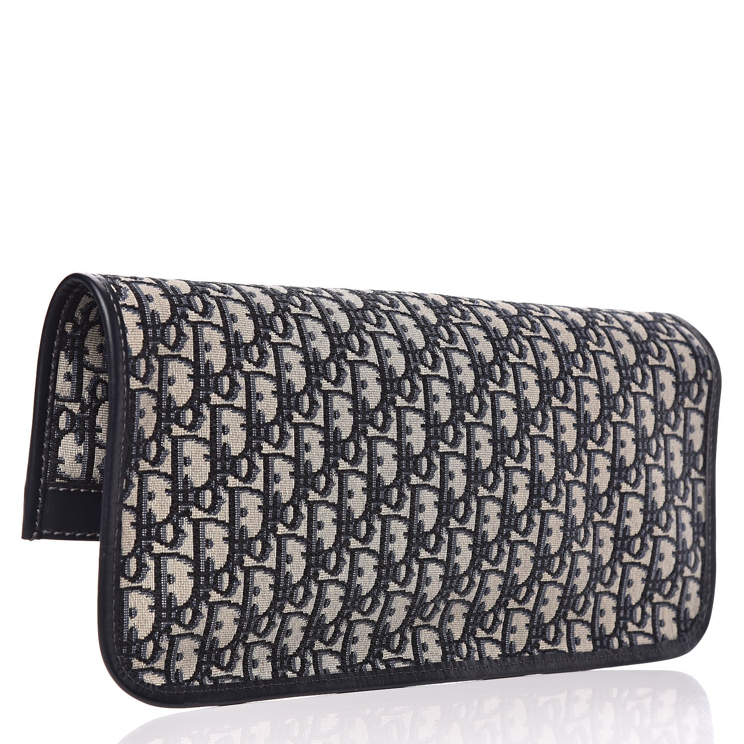 Christian Dior Oblique Fold Over Clutch Blue 4 of 9