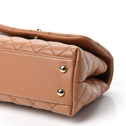 Chanel Caviar Quilted Mini Coco Handle Flap Brown 7 of 10