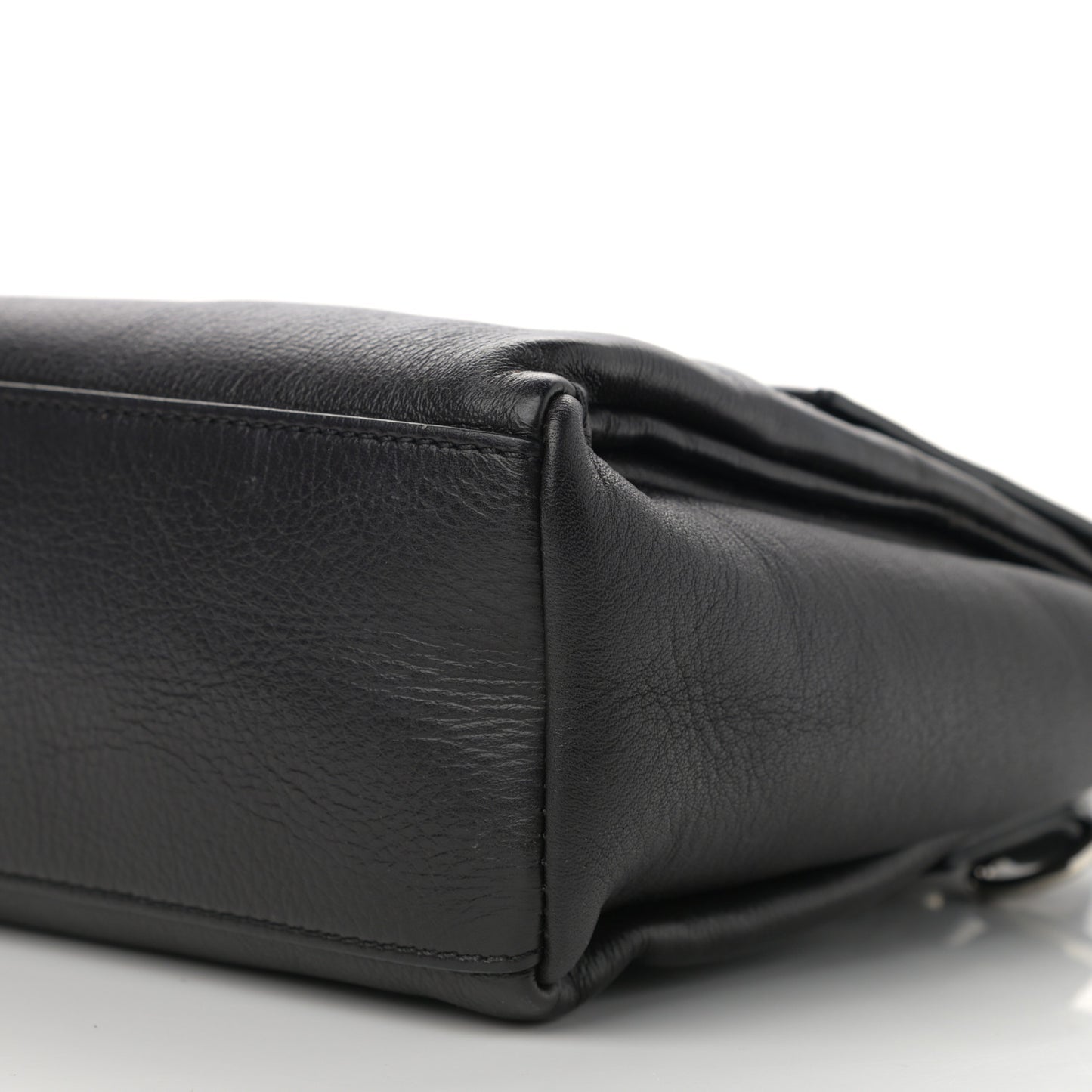 Calfskin Mini Pandora Pure Flap Bag Black
