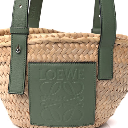 Loewe Raffia Small Basket Tote Bag Natural Green 6 of 7