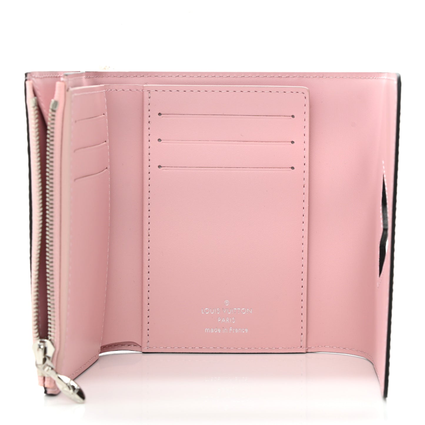 Epi Monogram Tape Twist Compact Wallet Rose White