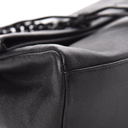 Saint Laurent Grain De Poudre Medium West Hollywood Monogram Fold-Over Black 12 of 19