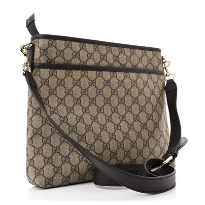 Gucci GG Plus Monogram Medium Flat Messenger Bag Dark Brown 3 of 7
