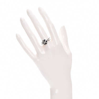 David Yurman Sterling Silver Diamond Black Onyx 10mm Cable Wrap Ring 53.5 6.75 2 of 4