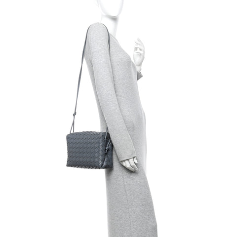 Nappa Intrecciato Small Loop Camera Bag Thunder