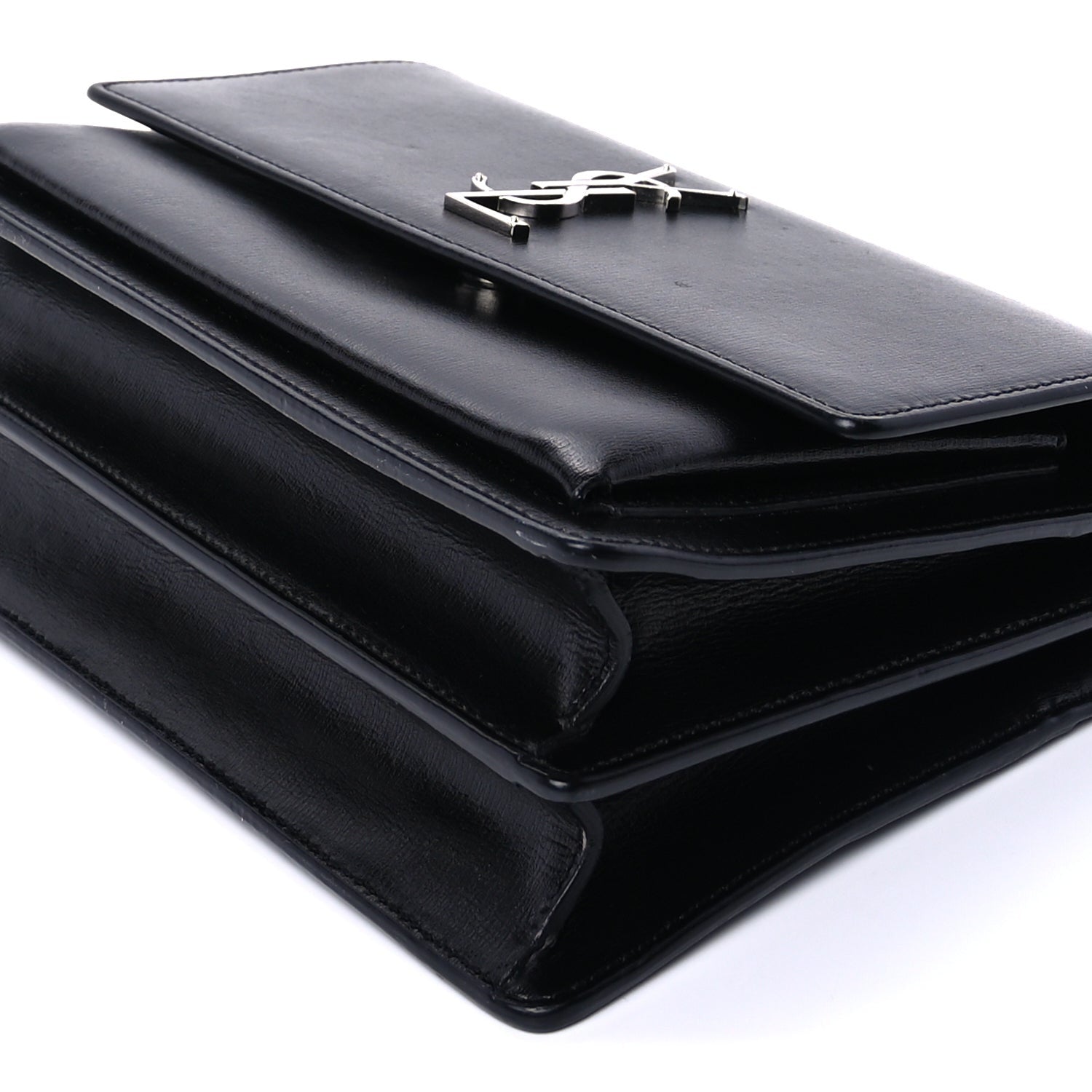Saint Laurent Calfskin Medium Monogram Sunset Black 8 of 8