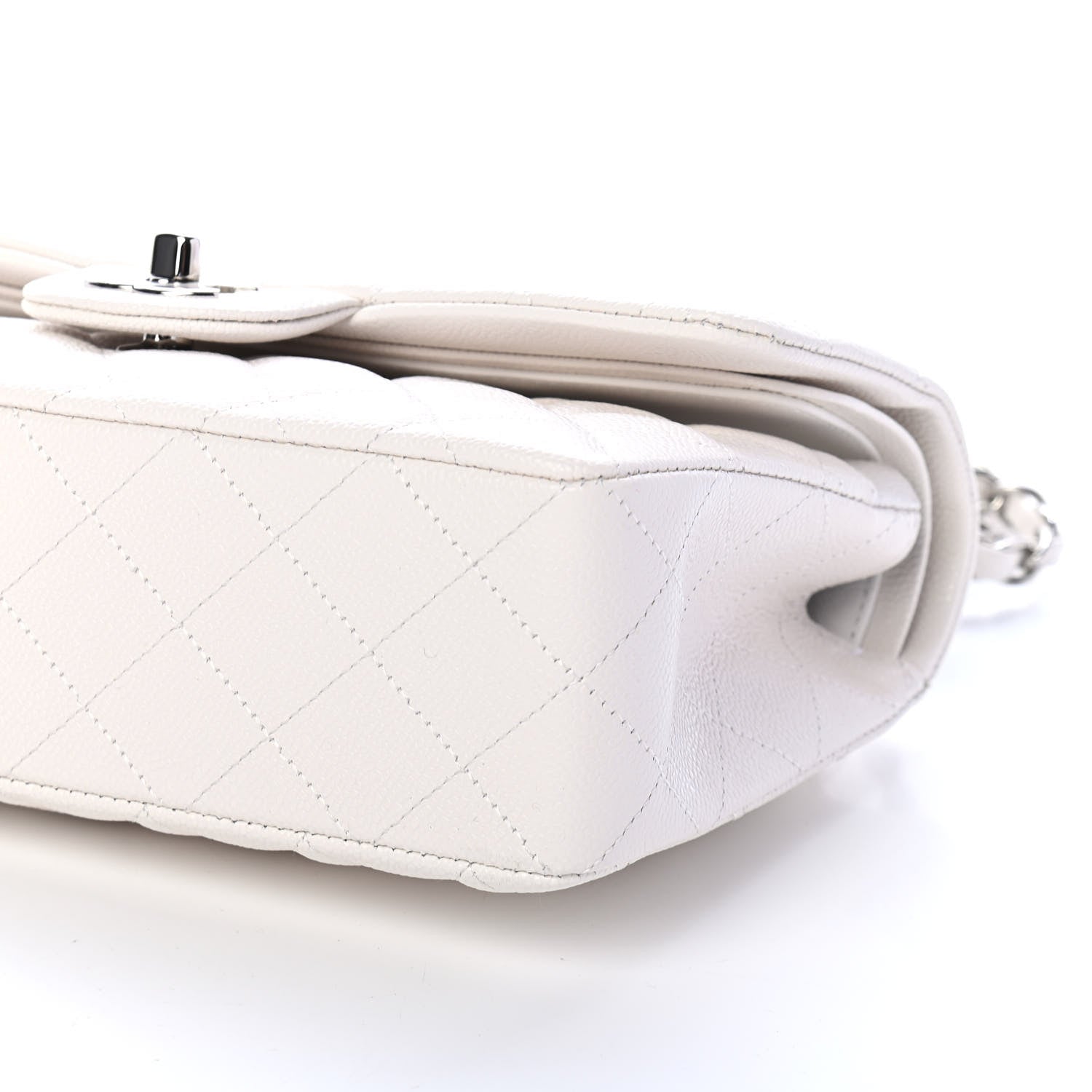 Chanel Caviar Quilted Small Double Flap White 9 of 9