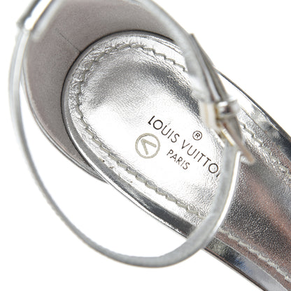Louis Vuitton Calfskin Silver Light Sandal 37.5 Argent 9 of 16