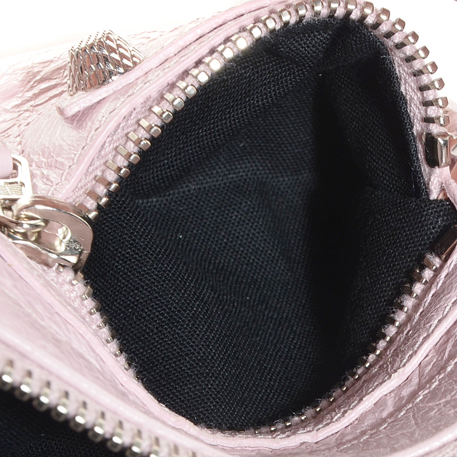 Balenciaga Agneau Giant 12 Silver Hardware M Porte-Monnaie Coin Purse Rose Poudre 9 of 11