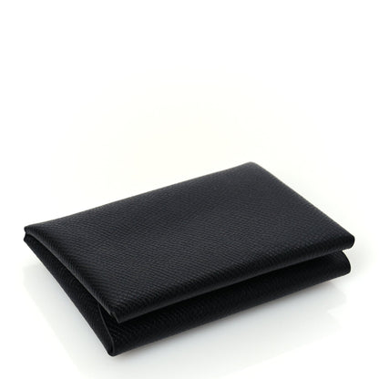 Hermes Epsom Calvi Duo Card Case Black 4 of 8