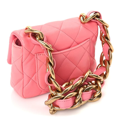 Chanel Lambskin Quilted Mini Funky Town Flap Pink 2 of 9