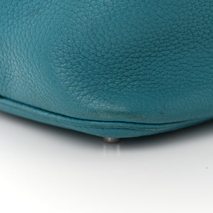 Hermes Taurillon Clemence Picotin Lock 22 MM Turquoise 13 of 14
