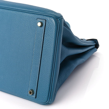 Hermes Togo Birkin 40 Blue Jean 9 of 9