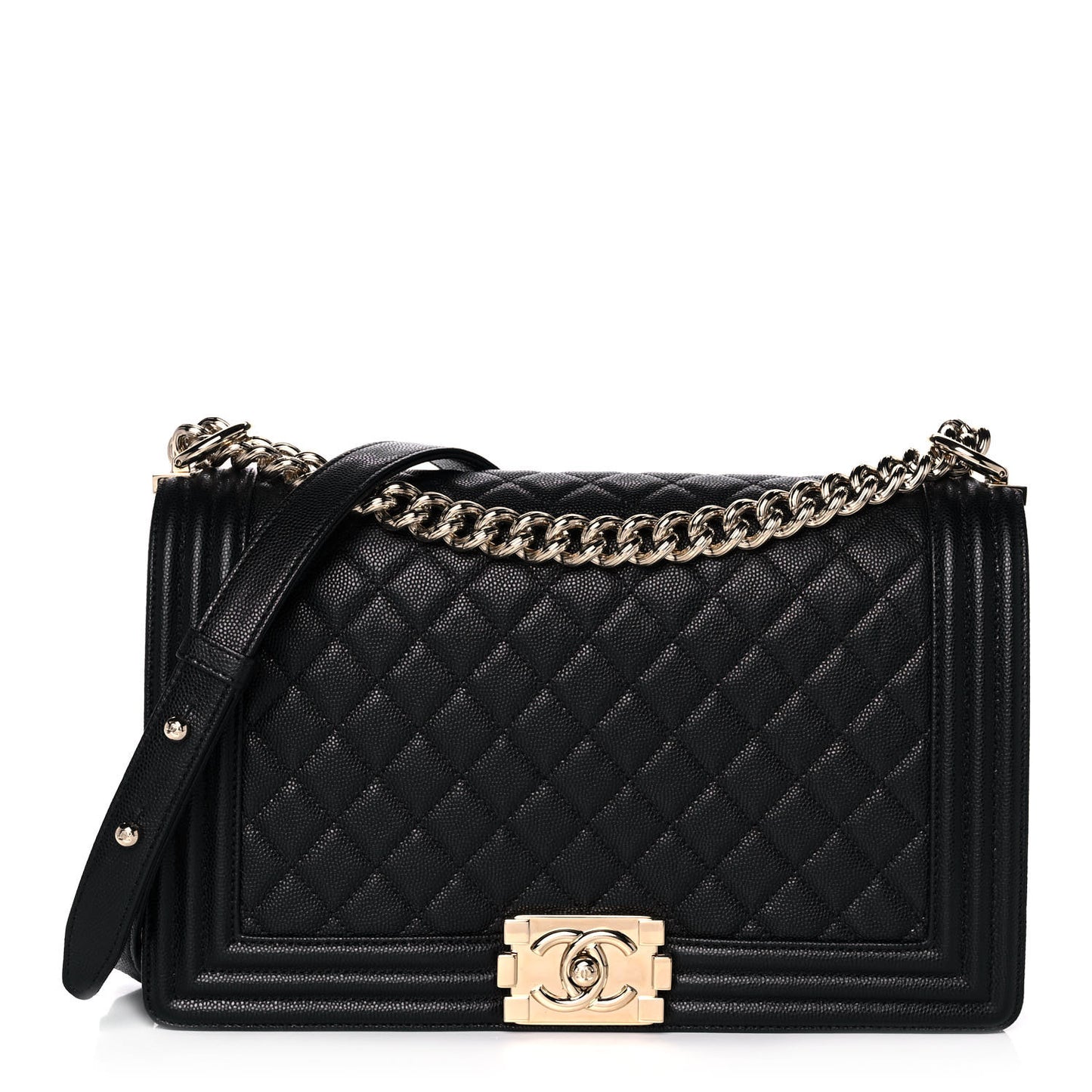 Caviar Quilted New Medium Boy Flap Black