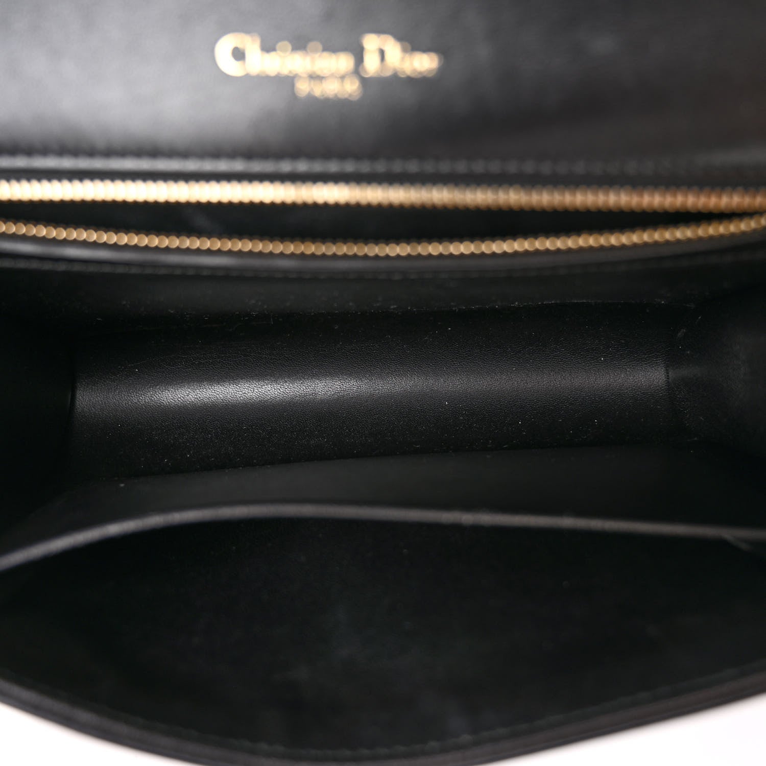 Christian Dior Calfskin Crystal Embroidered Medium Diorama Flap Bag Black 5 of 12