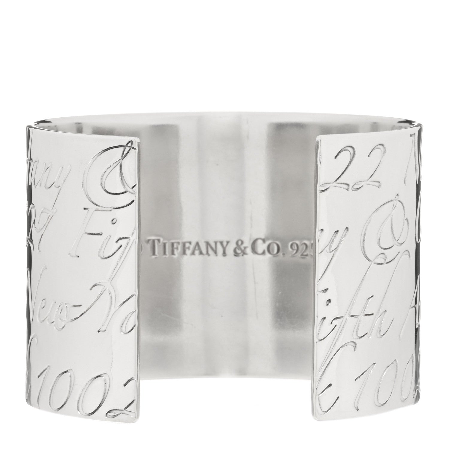 Tiffany Sterling Silver Wide Notes Cuff Bracelet 2 of 3
