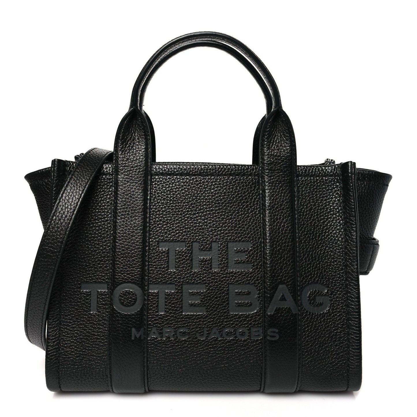Grained Calfskin Small The Tote Bag Black