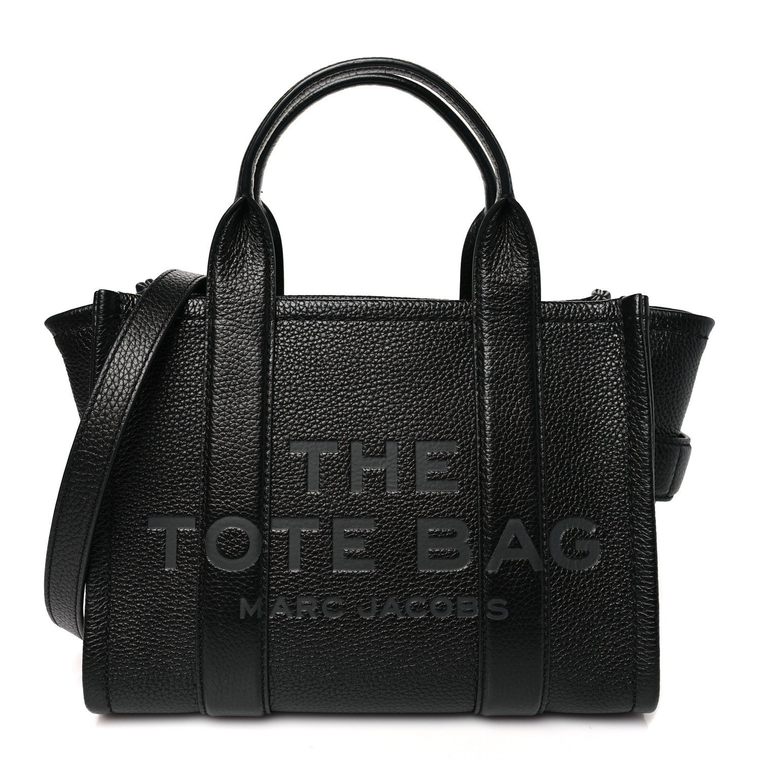 Marc Jacobs Grained Calfskin Small The Tote Bag Black 1 of 7