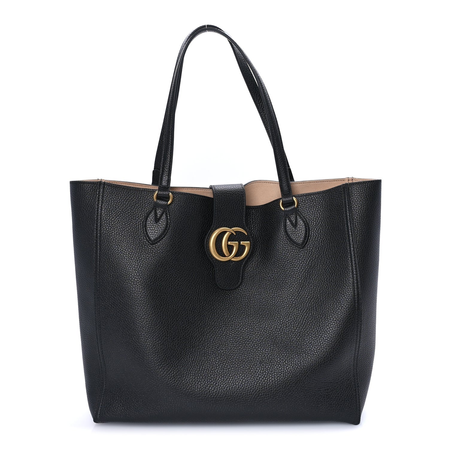 Gucci New Sakai Calfskin Lux Medium Dahlia Tote  Black 1 of 7
