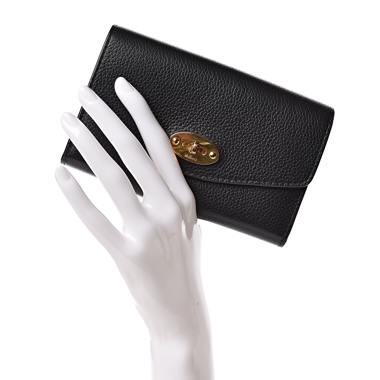 Mulberry Classic Grain Medium Darley Wallet Black 2 of 8