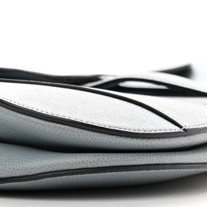 Christian Dior Grained Calfskin Saddle Bag Grey Stone 9 of 15