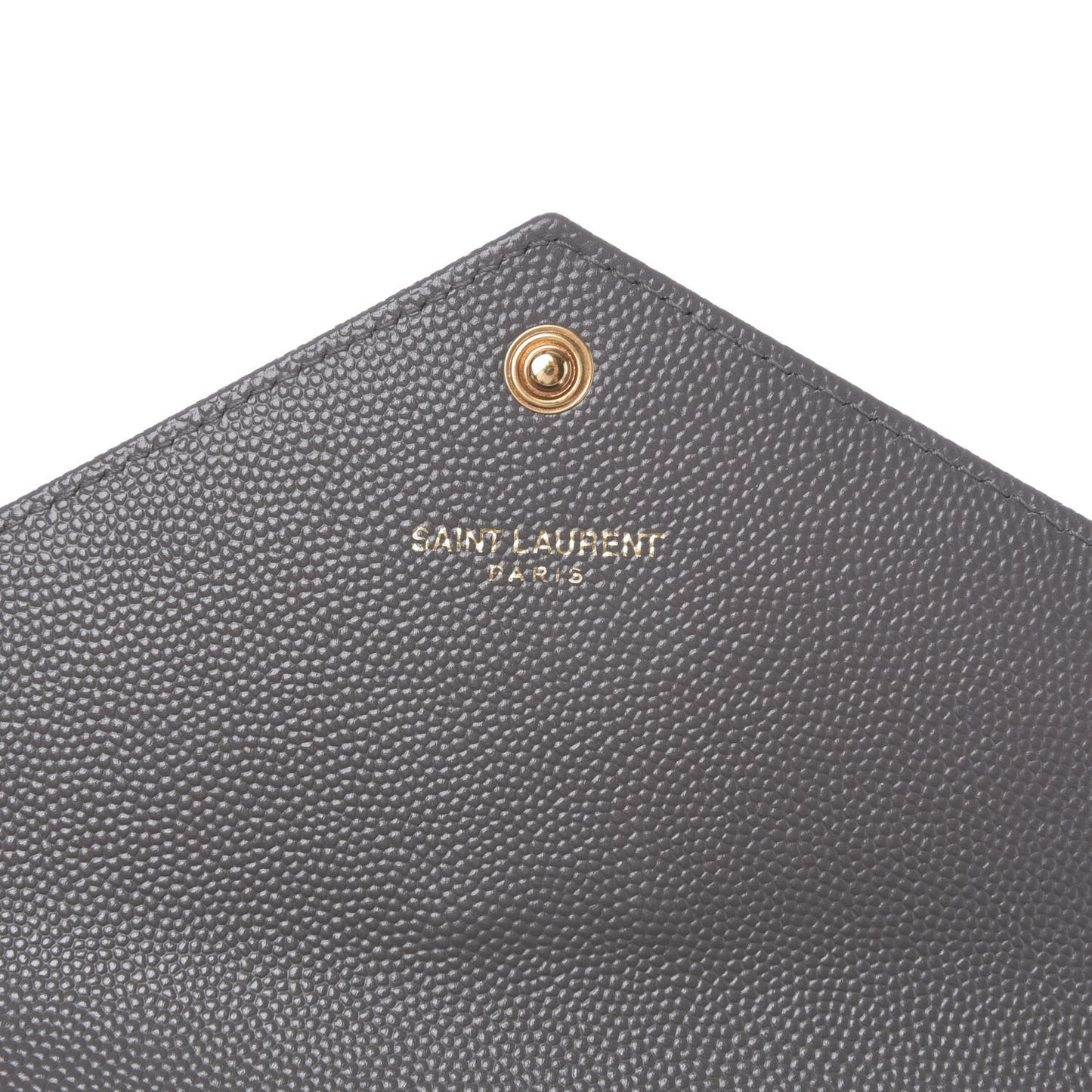 Grain De Poudre Matelasse Chevron Monogram Flap Wallet Fog