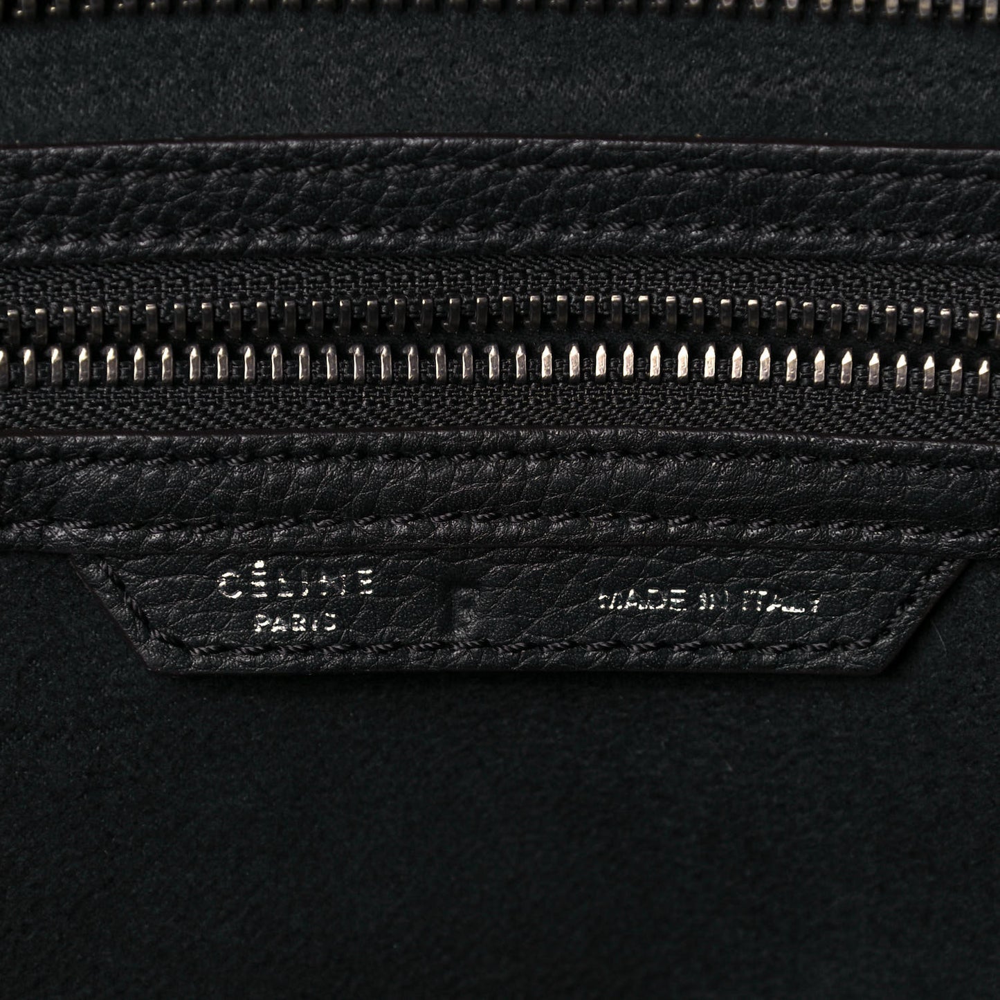 Drummed Calfskin Shoulder Luggage Black