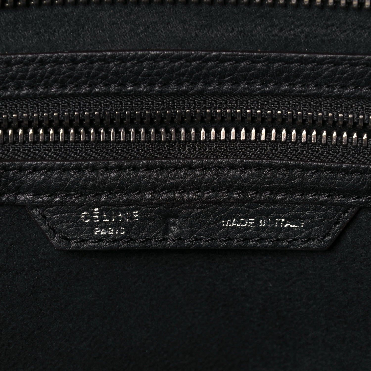 Celine Drummed Calfskin Shoulder Luggage Black 5 of 13