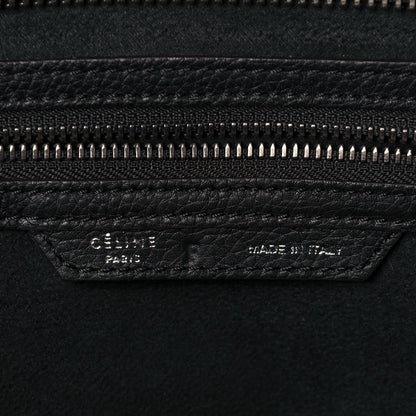 Celine Drummed Calfskin Shoulder Luggage Black 5 of 13