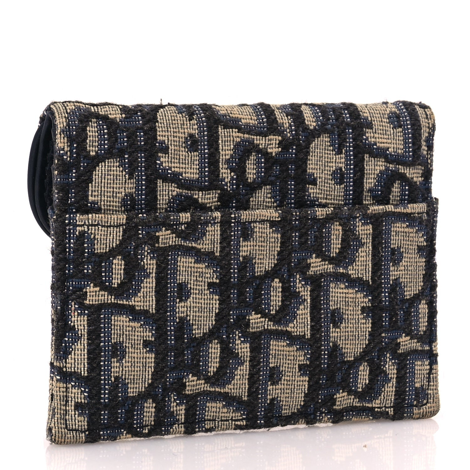 Christian Dior Oblique Saddle Card Holder Blue 3 of 8