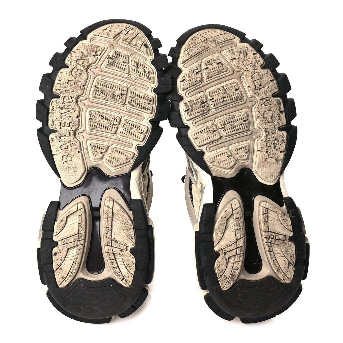 Rubber Mesh Bi-Color Mens Track.2 Open Sneakers 43 Beige Black
