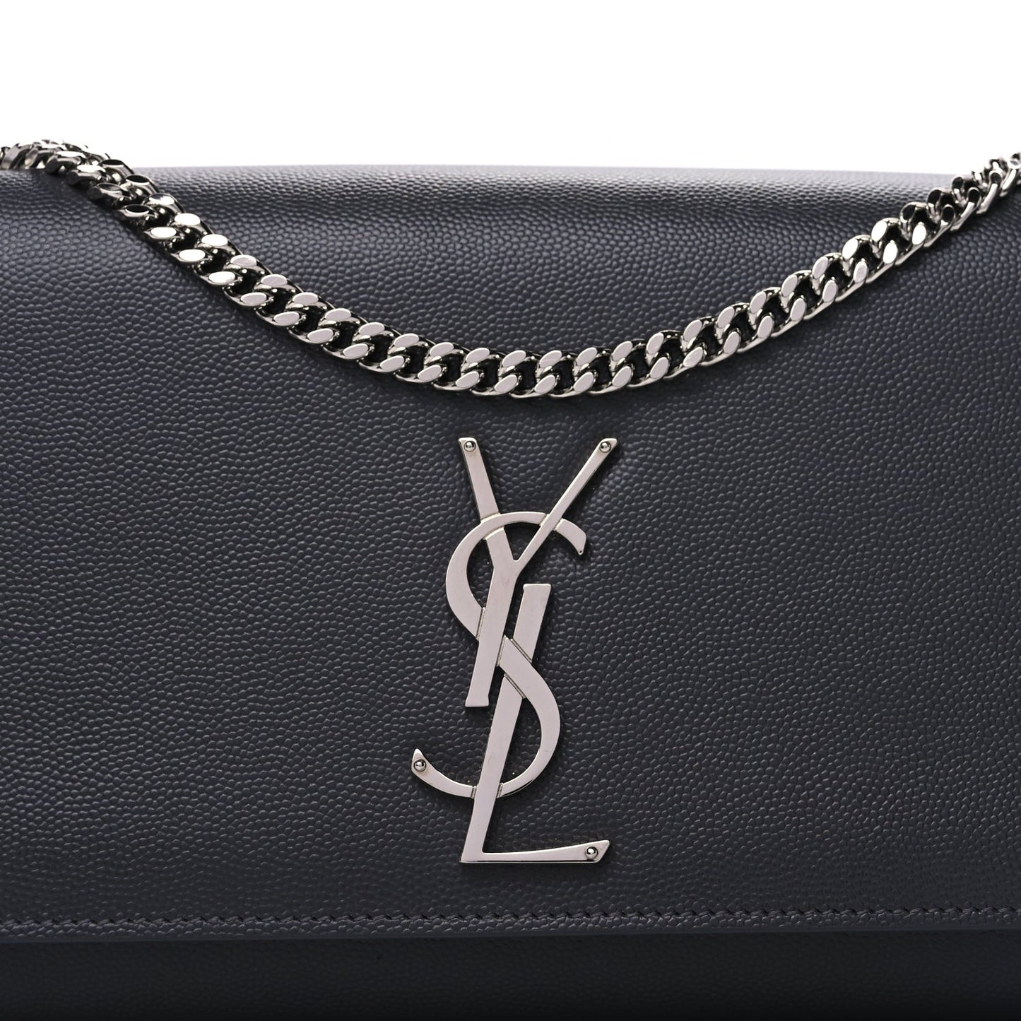 Grain De Poudre Medium Classic Monogram Kate Satchel Fog