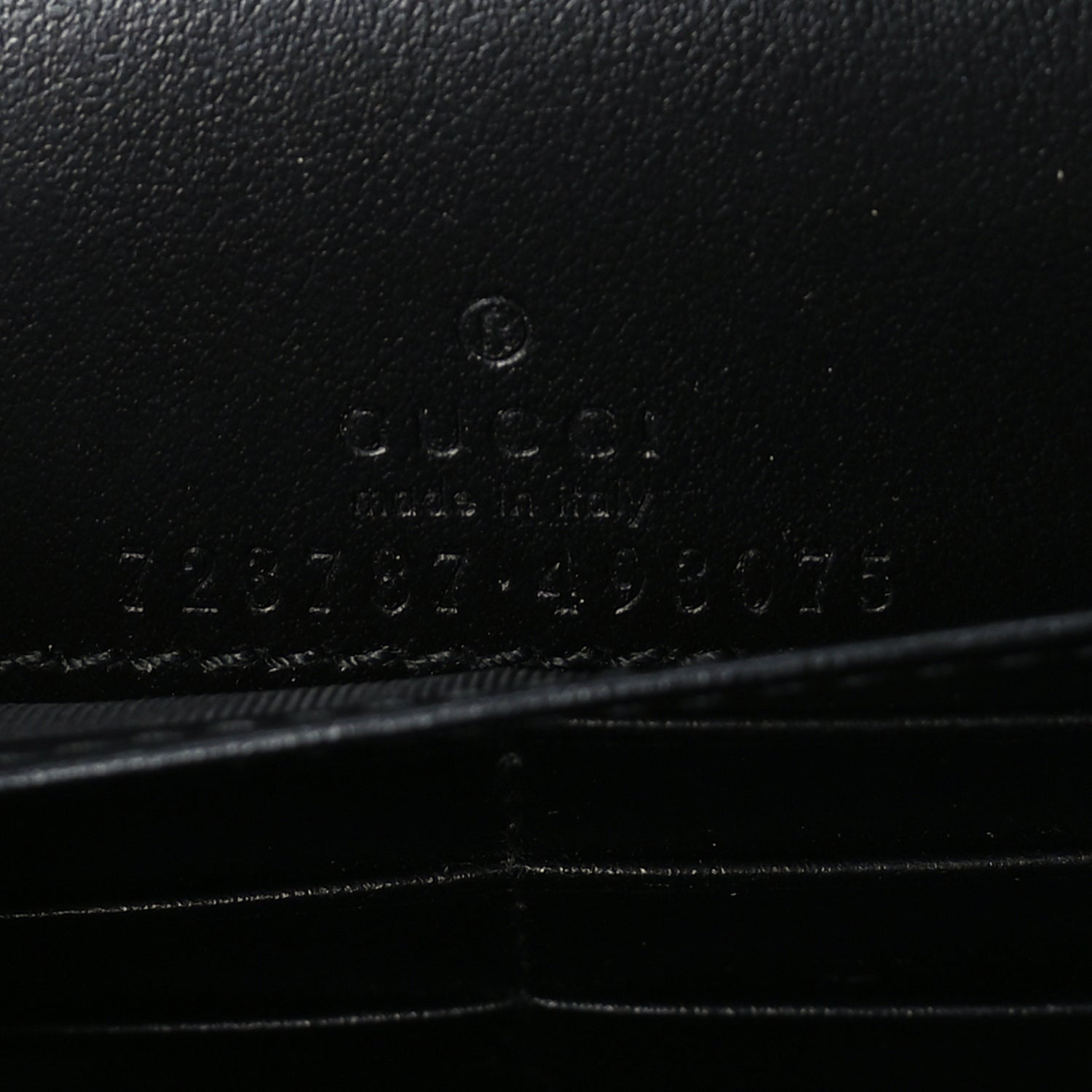 Gucci Calfskin GG Matelasse Chain Wallet  Black 5 of 8