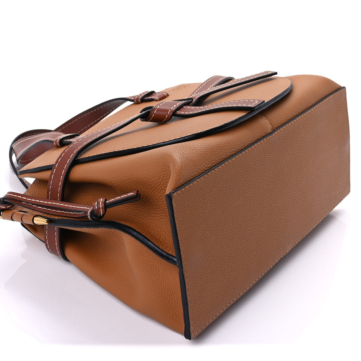 Calfskin Small Gate Tote Caramel