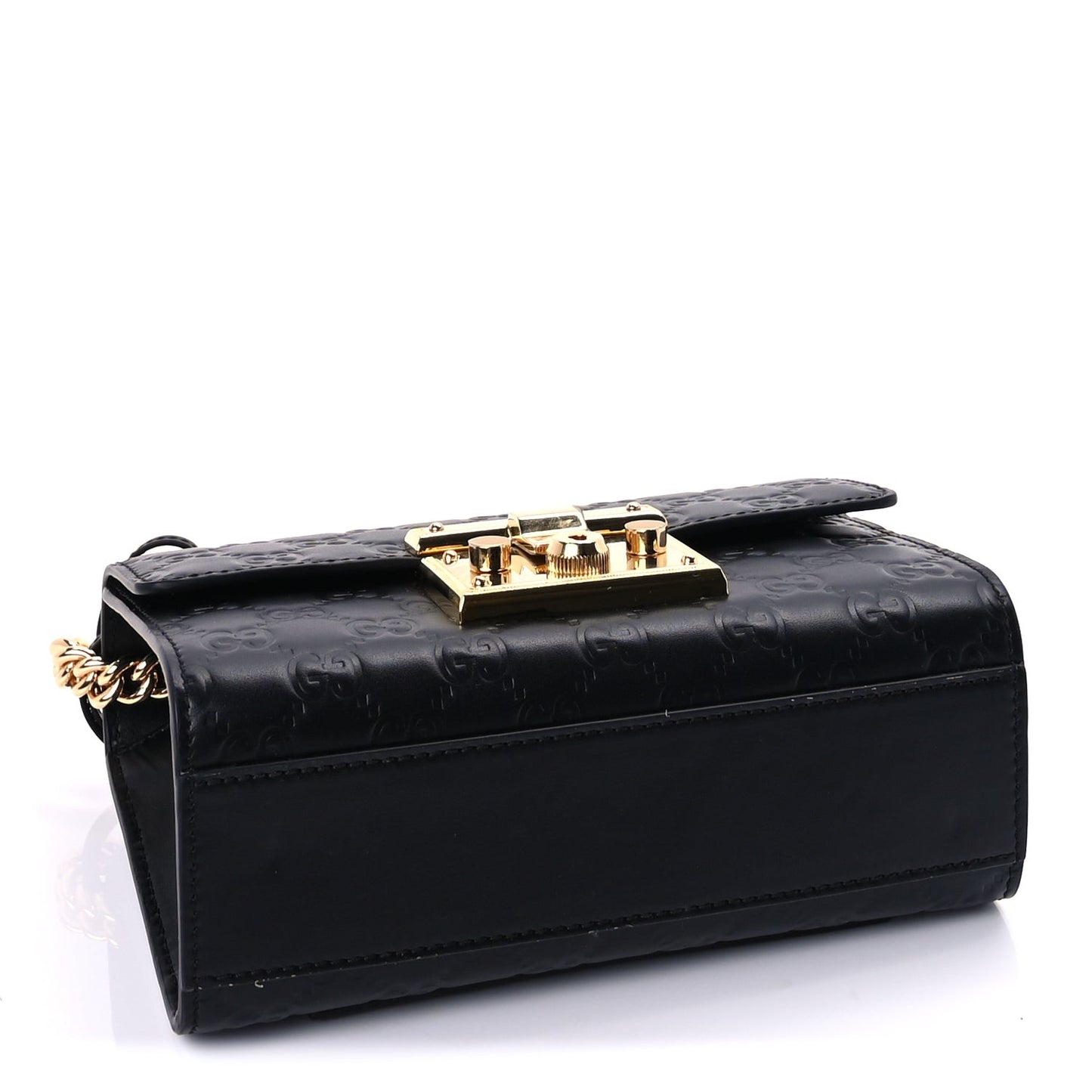 ssima Small Padlock Shoulder Bag  Black